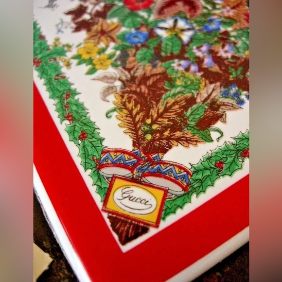 Vintage Ultra Rare GUCCI Coaster Set (4) Barware Decor Party Accessory w/ Box GG - Picture 5 of 12